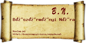 Böszörményi Nóra névjegykártya